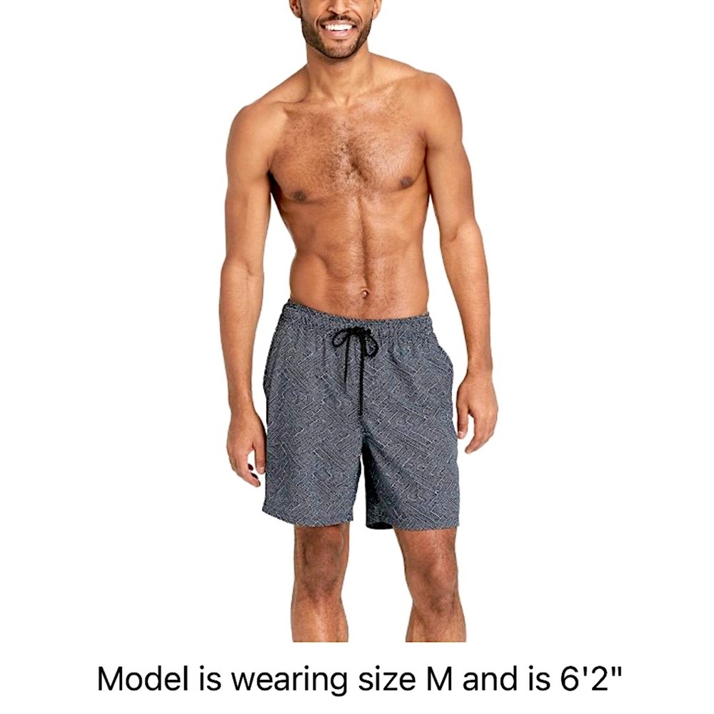 GEO PRINT SWIM TRUNKS BOXER BRIEF LINING NWOT - Picture 10 of 11